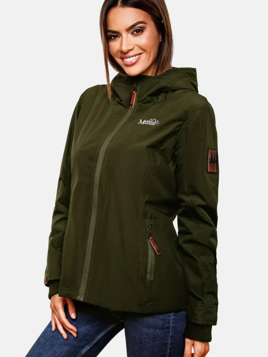 Marikoo Jacken & Westen*Damen Übergangsjacke - Brombeere oliv uni