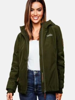 Marikoo Jacken & Westen*Damen Übergangsjacke - Brombeere oliv uni