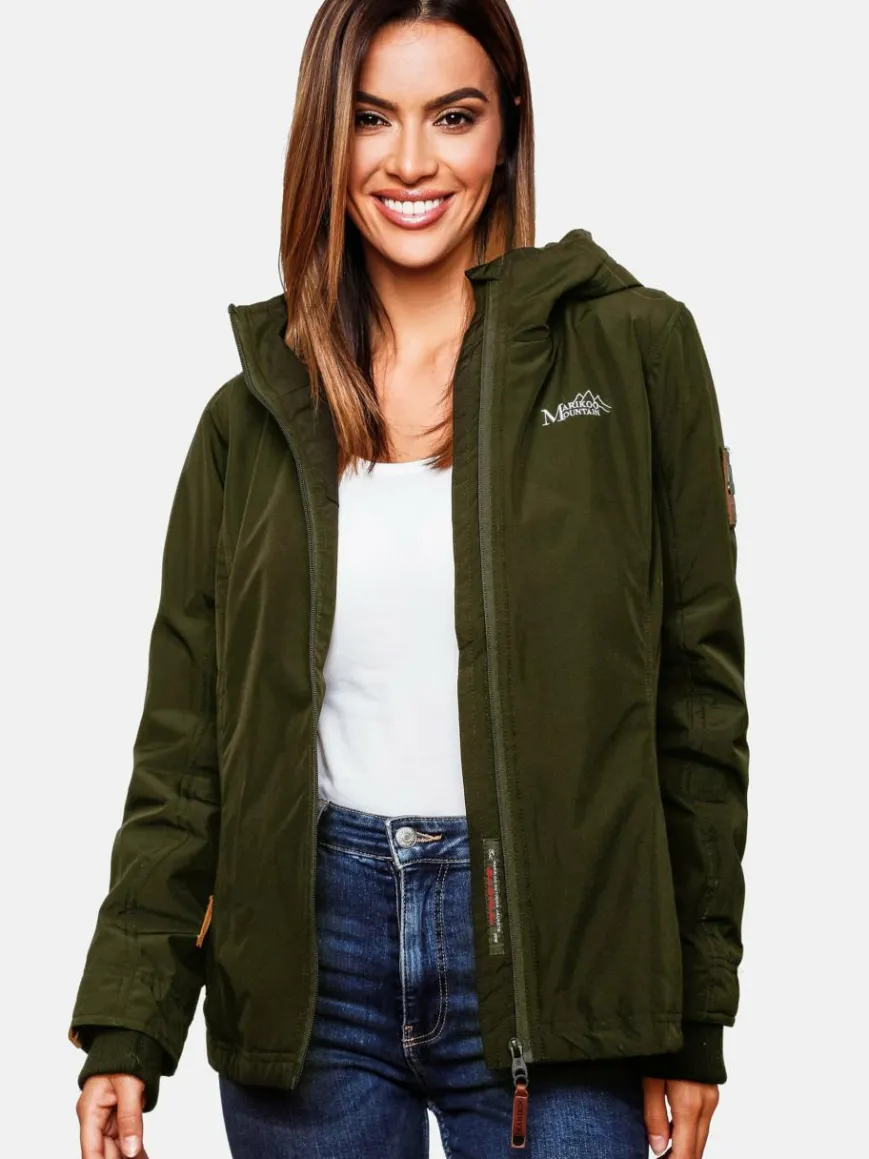 Marikoo Jacken & Westen*Damen Übergangsjacke - Brombeere oliv uni