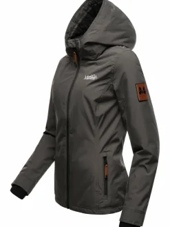 Marikoo Jacken & Westen*Damen Übergangsjacke - Brombeere anthrazit uni