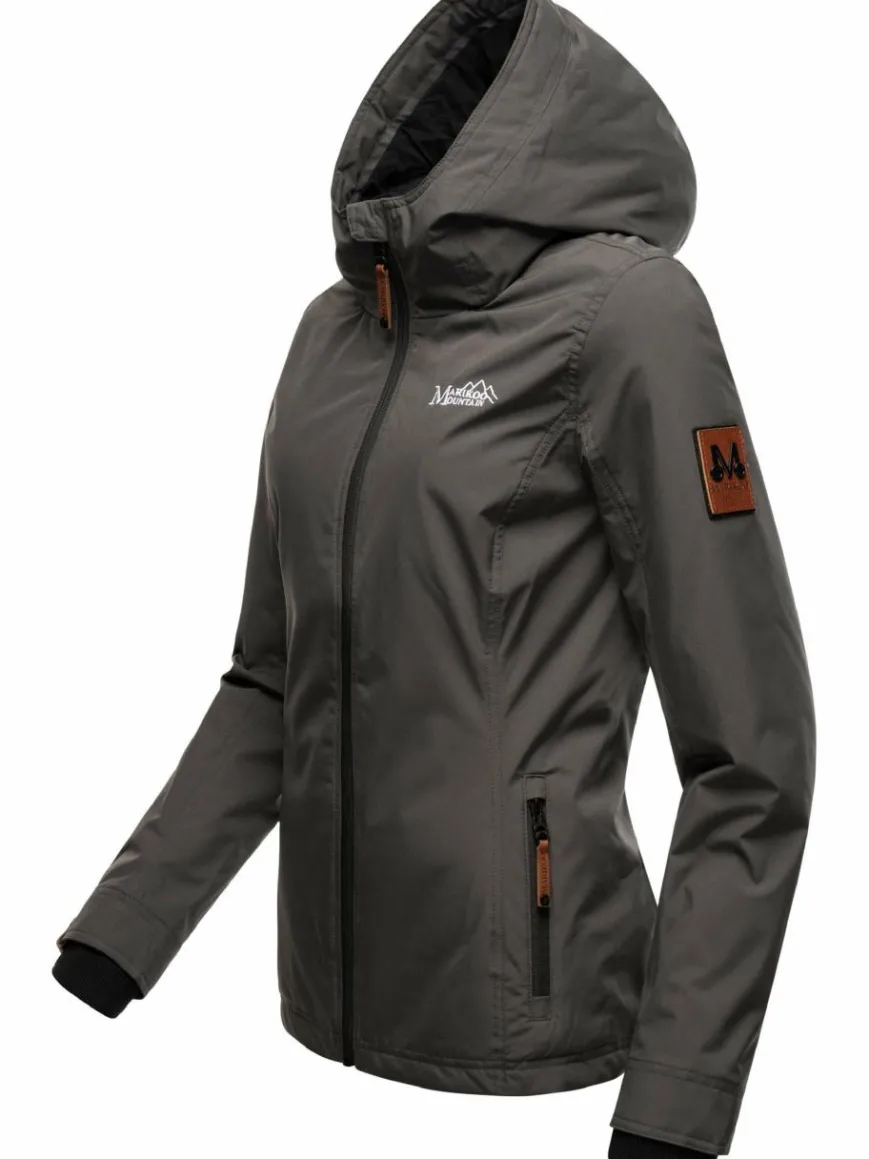 Marikoo Jacken & Westen*Damen Übergangsjacke - Brombeere anthrazit uni