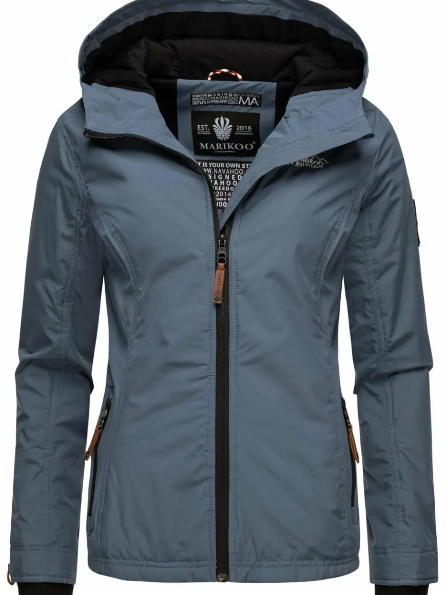 Marikoo Jacken & Westen*Damen Übergangsjacke - Brombeere blau uni
