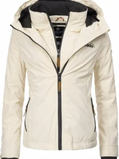 Marikoo Jacken & Westen*Damen Übergangsjacke - Erdbeere beige uni