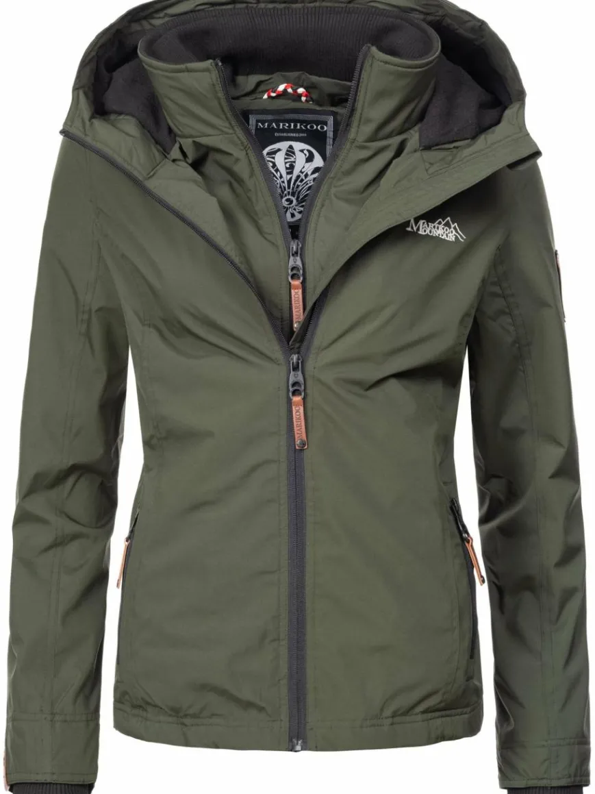 Marikoo Jacken & Westen*Damen Übergangsjacke - Erdbeere oliv uni
