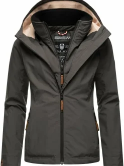 Marikoo Jacken & Westen*Damen Übergangsjacke - Erdbeere anthrazit uni