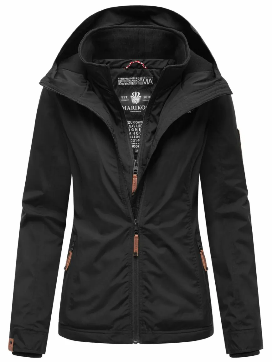 Marikoo Jacken & Westen*Damen Übergangsjacke - Erdbeere schwarz uni