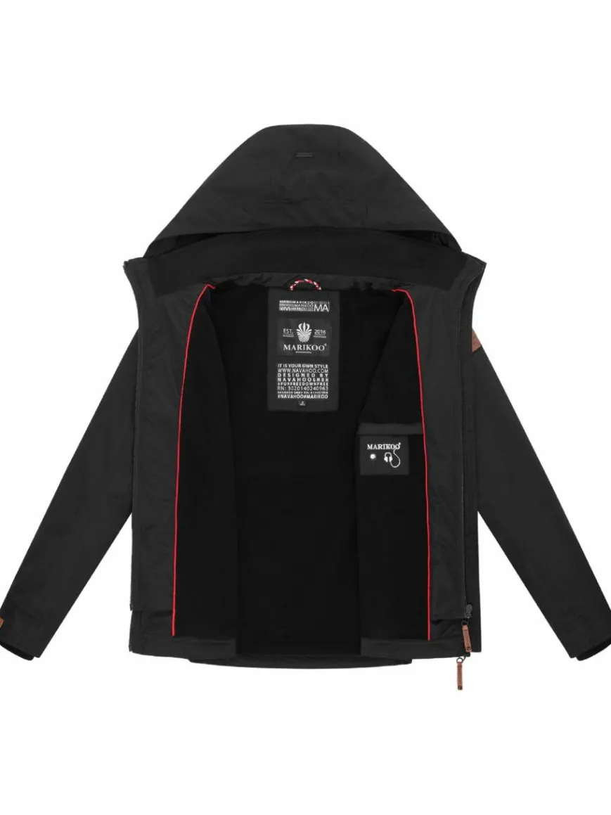 Marikoo Jacken & Westen*Damen Übergangsjacke - Erdbeere schwarz uni