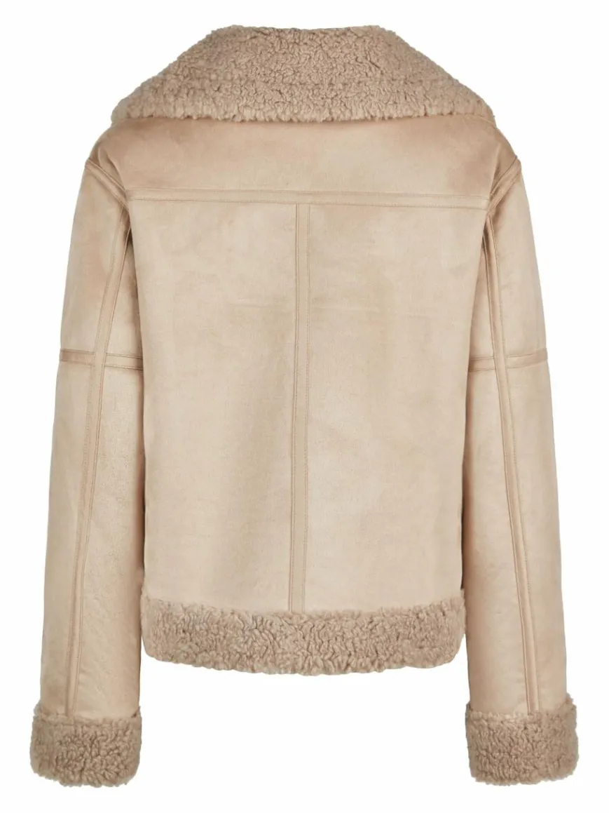 White Label Jacken & Westen*Damen Bikerjacke taupe uni