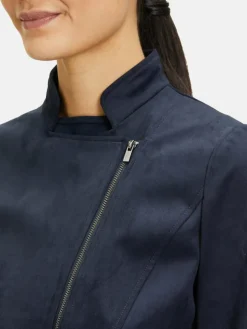 Vera Mont Blazer*Damen Bikerjacke marine blau uni