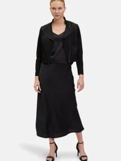 Vera Mont Blazer*Damen Bikerjacke schwarz uni