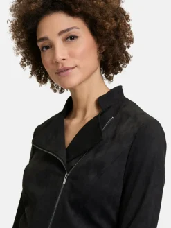 Vera Mont Blazer*Damen Bikerjacke schwarz uni