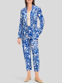 Marc Cain Blazer*Damen Blazer blau gemustert