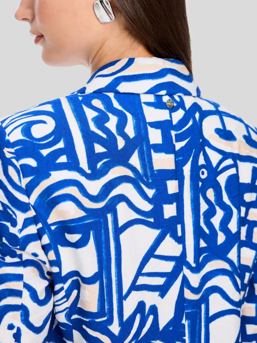 Marc Cain Blazer*Damen Blazer blau gemustert