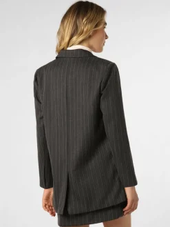 Aygill's Blazer*Damen Blazer anthrazit weiß gestreift