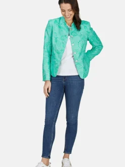 White Label Blazer*Damen Blazer grün gemustert