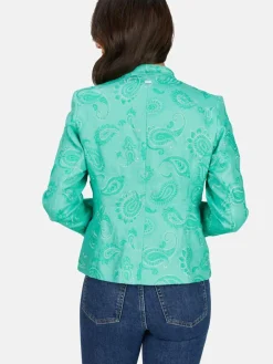 White Label Blazer*Damen Blazer grün gemustert