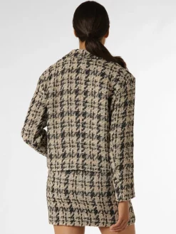 Marie Lund Blazer*Damen Blazer beige schwarz gemustert