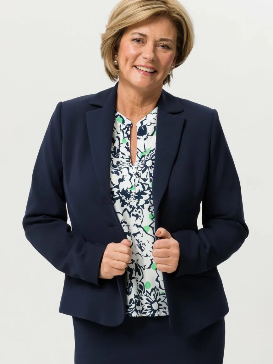 Frank Walder Blazer*Damen Blazer marine blau uni