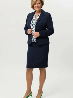 Frank Walder Blazer*Damen Blazer marine blau uni