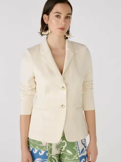 Oui Blazer*Damen Blazer weiß uni