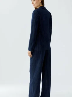 Oui Blazer*Damen Blazer blau gestreift