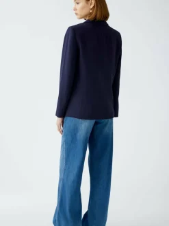 Oui Blazer*Damen Blazer blau uni