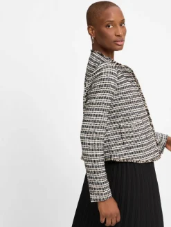 s.Oliver BLACK LABEL Blazer*Damen Blazer schwarz beige gestreift