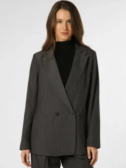 IPURI Blazer*Damen Blazer grau gestreift