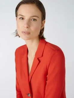Oui Blazer*Damen Blazer rot uni