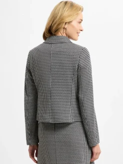 More & More Blazer*Damen Blazer schwarz beige gemustert