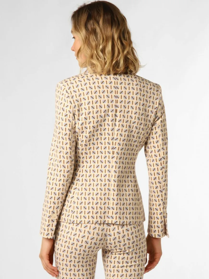 Marc Cain Collections Blazer*Damen Blazer beige hellblau gemustert