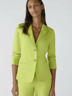 Oui Blazer*Damen Blazer grün uni