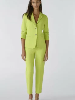 Oui Blazer*Damen Blazer grün uni
