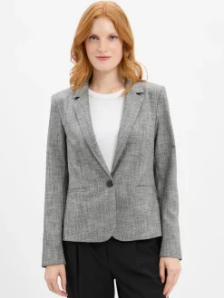 comma Blazer*Damen Blazer schwarz weiß gemustert