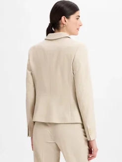 More & More Blazer*Damen Blazer sand strukturiert