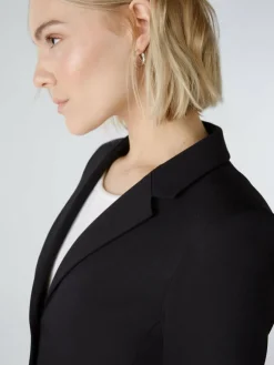Oui Blazer*Damen Blazer schwarz uni