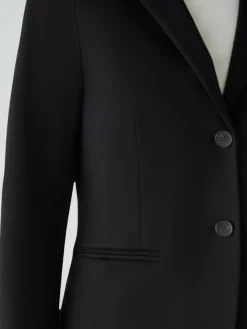 Oui Blazer*Damen Blazer schwarz uni
