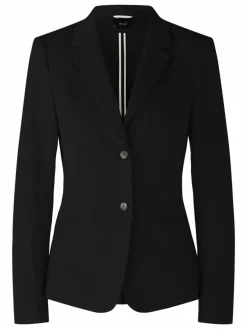 Oui Blazer*Damen Blazer schwarz uni