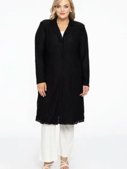 YOEK Blazer*Damen Blazer schwarz bedruckt