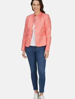 White Label Blazer*Damen Blazer rosa gemustert
