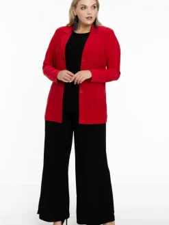 YOEK Blazer*Damen Blazer rot uni