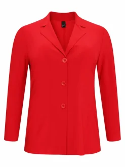 YOEK Blazer*Damen Blazer rot uni