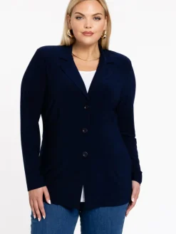 YOEK Blazer*Damen Blazer blau uni