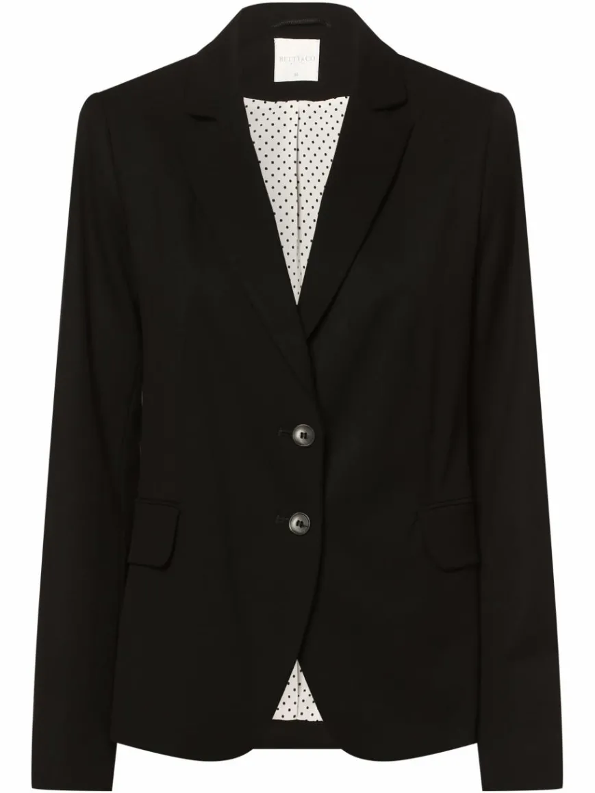 Betty & Co Blazer*Damen Blazer schwarz uni