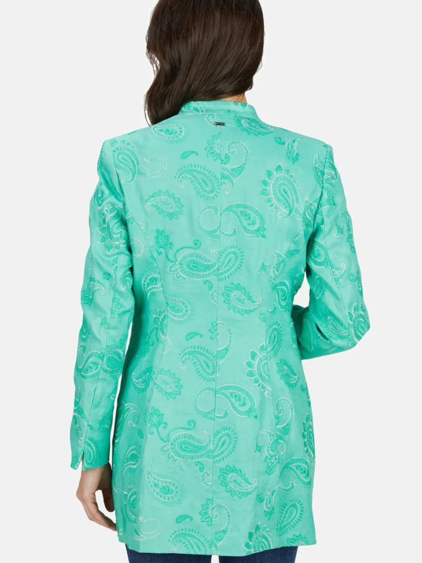 White Label Blazer*Damen Blazer grün gemustert