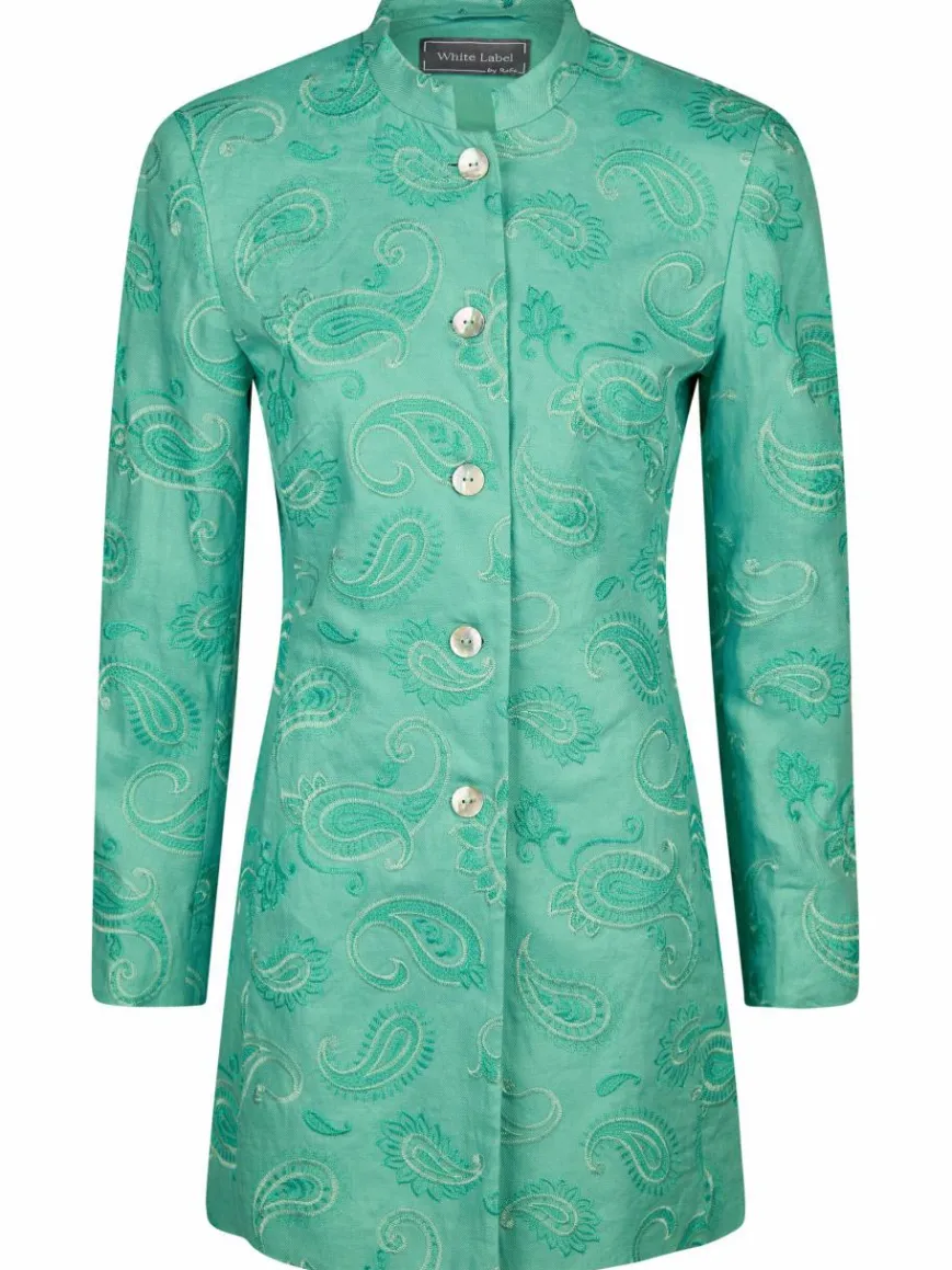 White Label Blazer*Damen Blazer grün gemustert