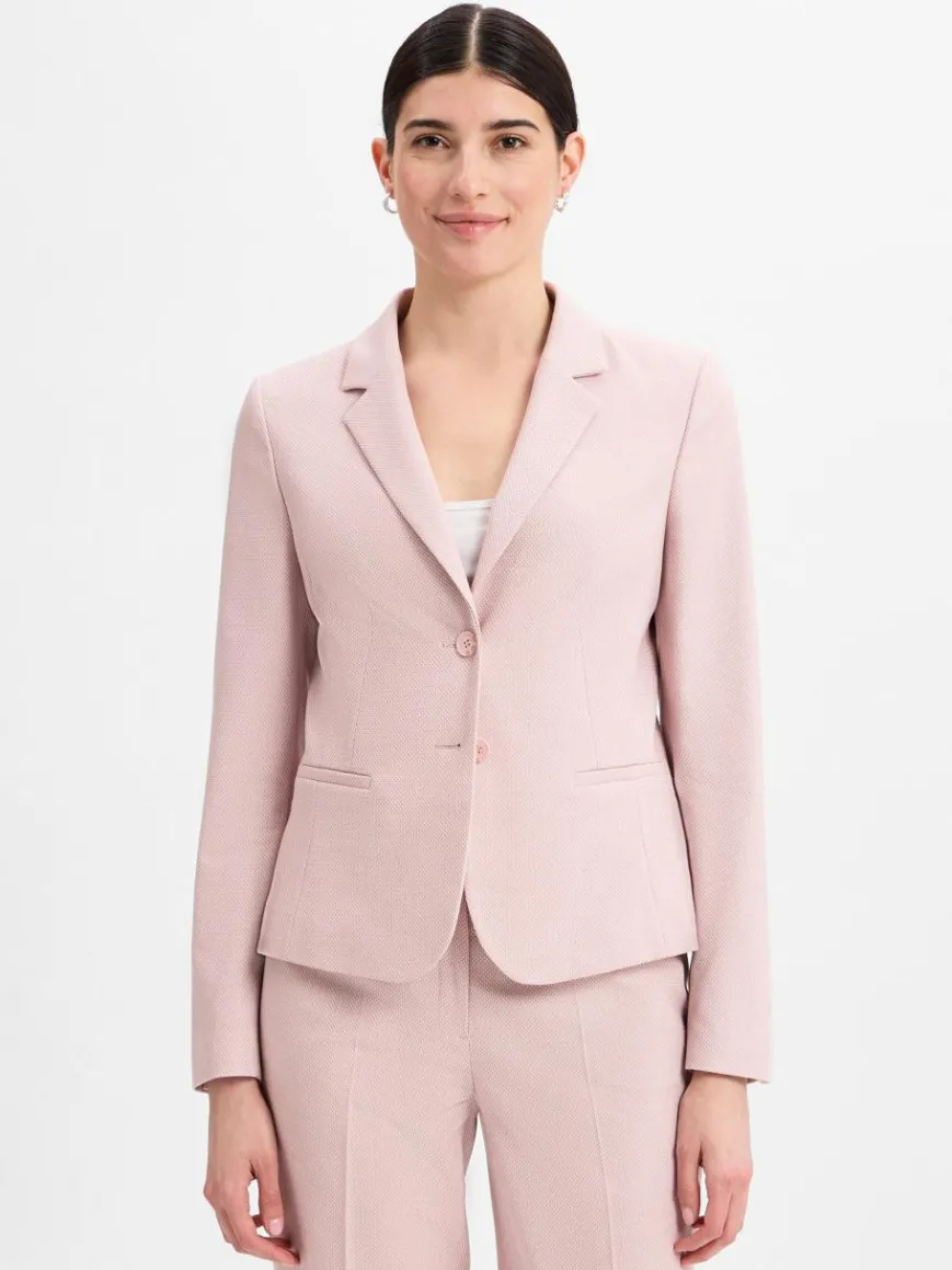More & More Blazer*Damen Blazer rosa strukturiert