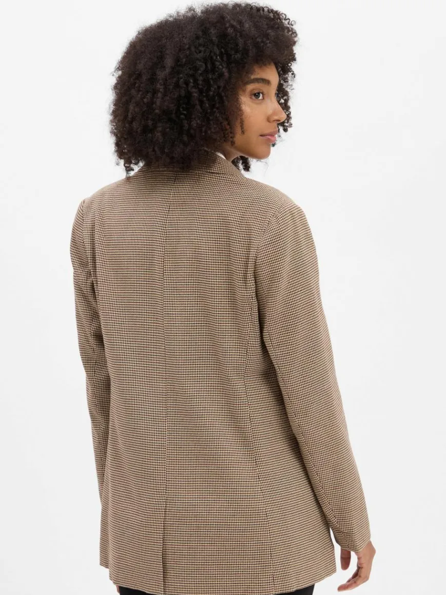 Marie Lund Collection Blazer*Damen Blazer beige schwarz kariert