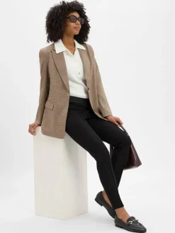 Marie Lund Collection Blazer*Damen Blazer beige schwarz kariert