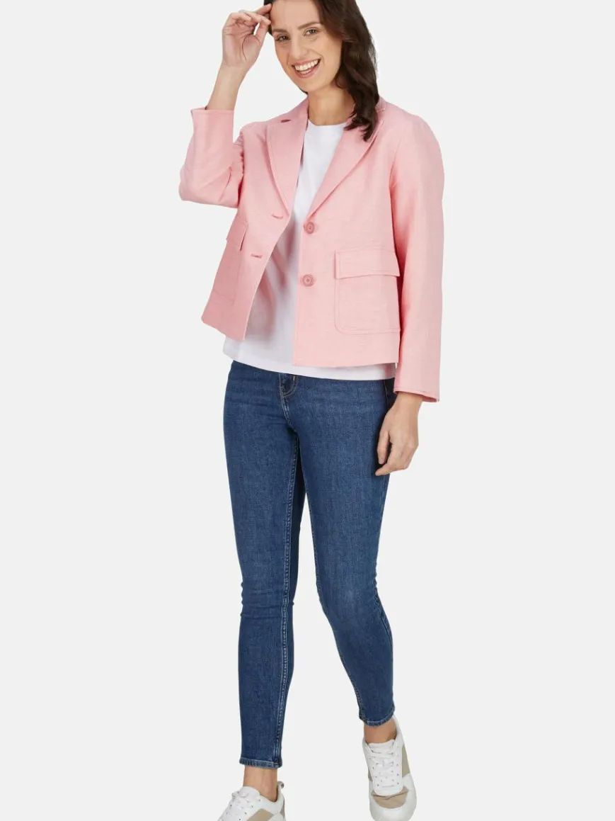 White Label Blazer*Damen Blazer rosa uni